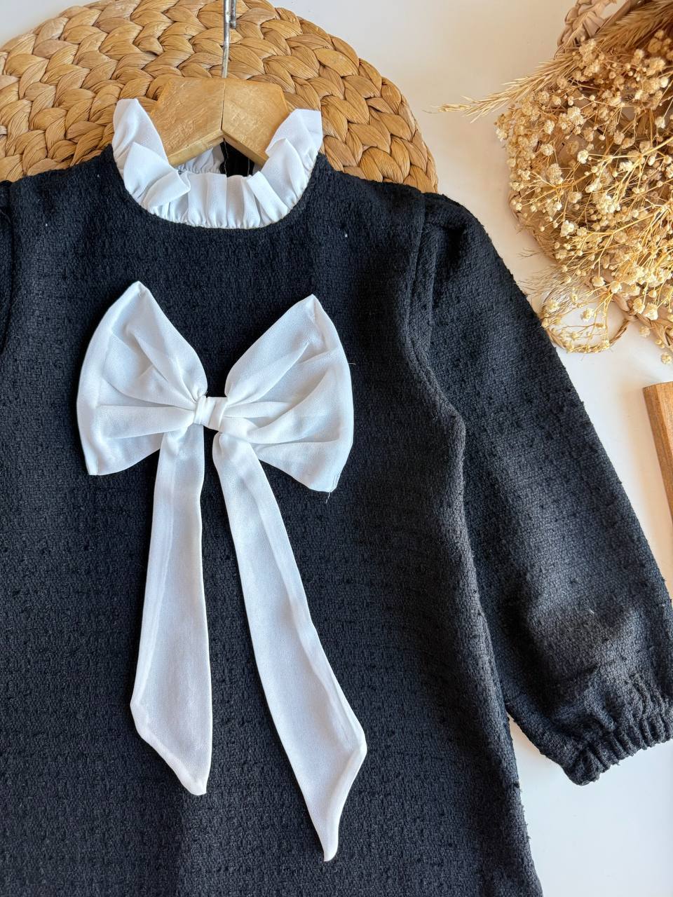 SİYAH KURDELELİ ELBİSE