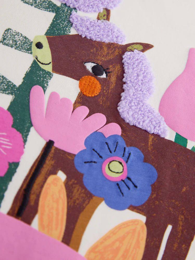 LİLA NAKIŞLI KISA KOLLA TAKIM