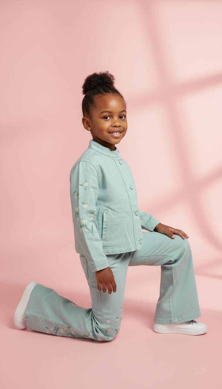 MİNT YEŞİLİ NAKIŞLI TAKIM