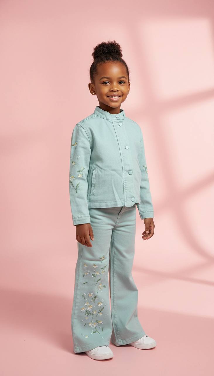 MİNT YEŞİLİ NAKIŞLI TAKIM