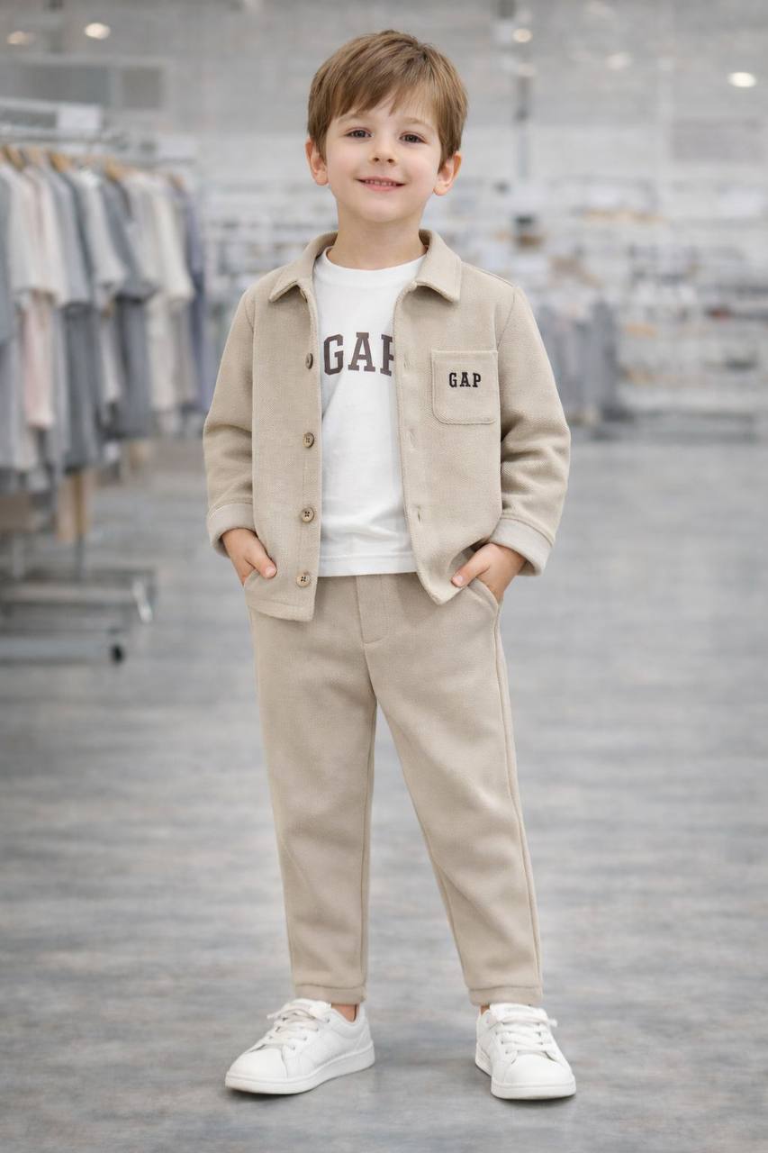 GOFRE 3'LÜ EKRU TAKIM