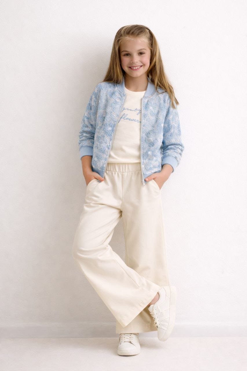 MAVİ DANTEL DETAYLI 3'LÜ TAKIM