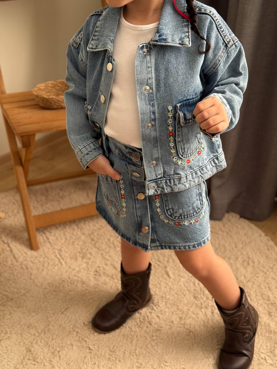 Nakış işlemeli 3 lü  takım