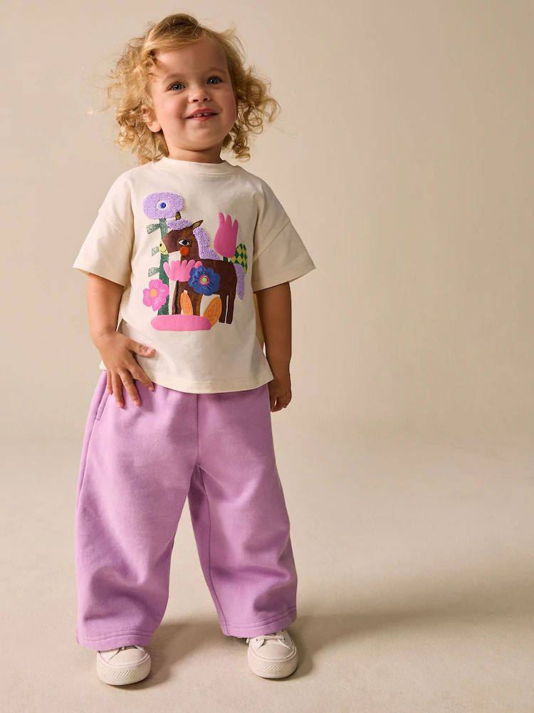 LİLA NAKIŞLI KISA KOLLA TAKIM